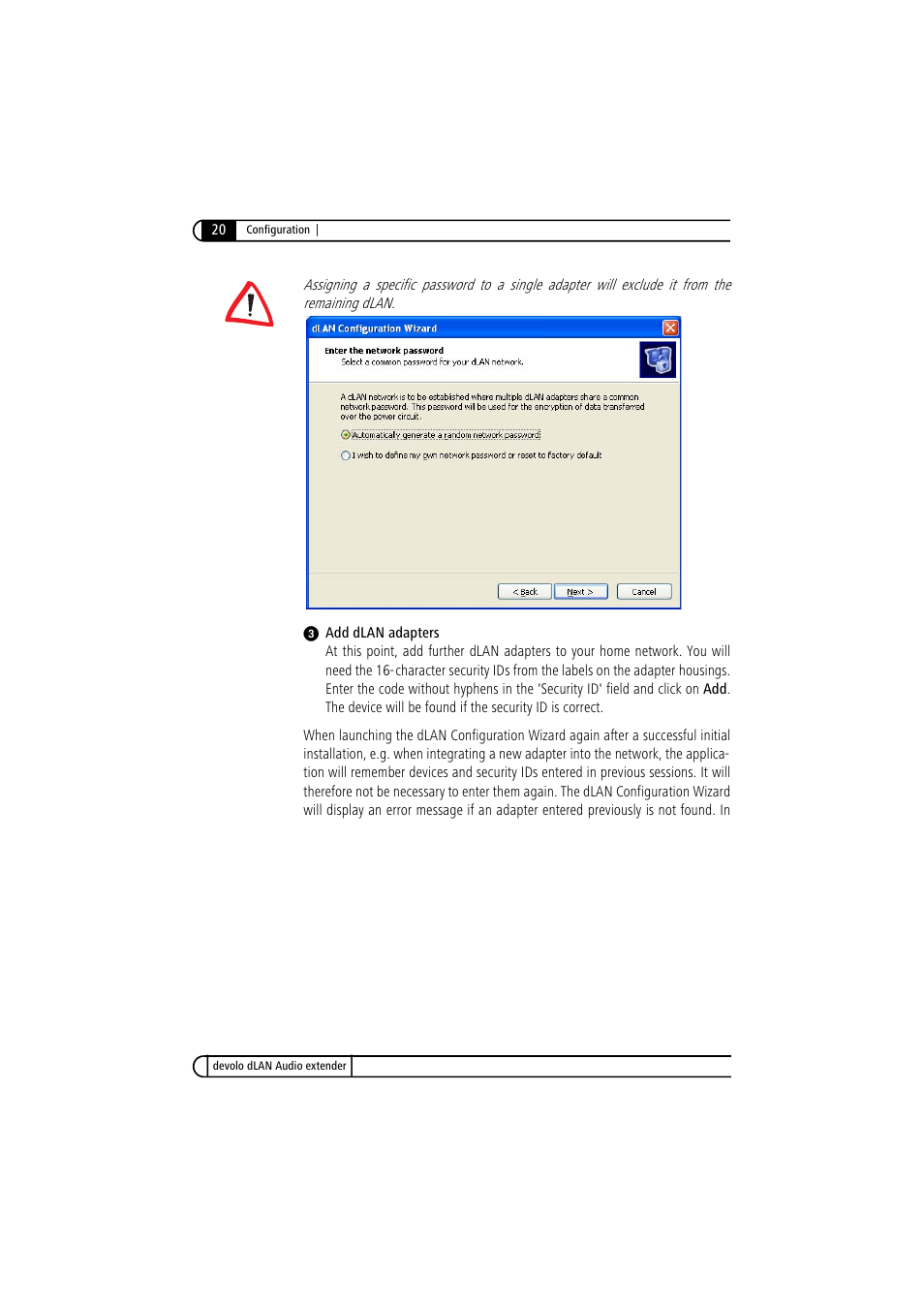 Devolo LAN Audio extender User Manual | Page 20 / 43