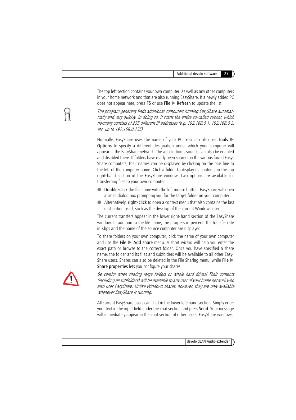 Devolo LAN Audio extender User Manual | Page 27 / 43