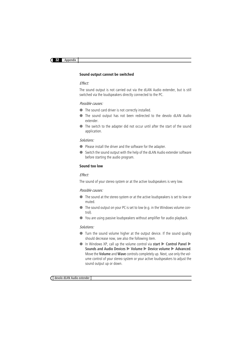 Devolo LAN Audio extender User Manual | Page 32 / 43