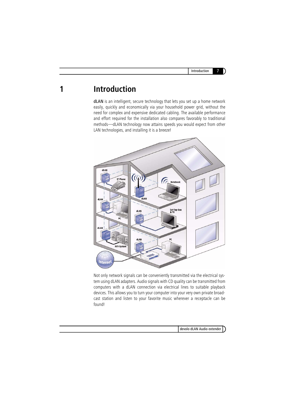 1 introduction, 1introduction | Devolo LAN Audio extender User Manual | Page 7 / 43