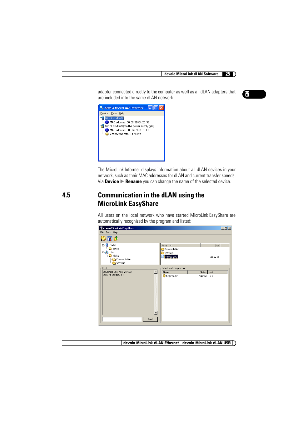 Devolo MicroLink dLAN Ethernet User Manual | Page 25 / 33