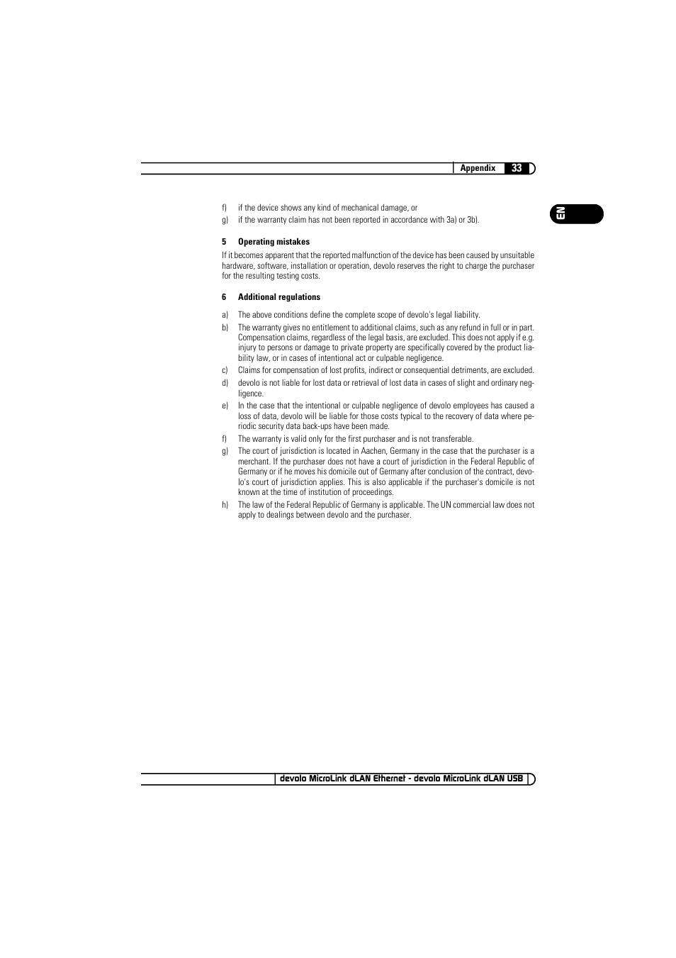 Devolo MicroLink dLAN Ethernet User Manual | Page 33 / 33