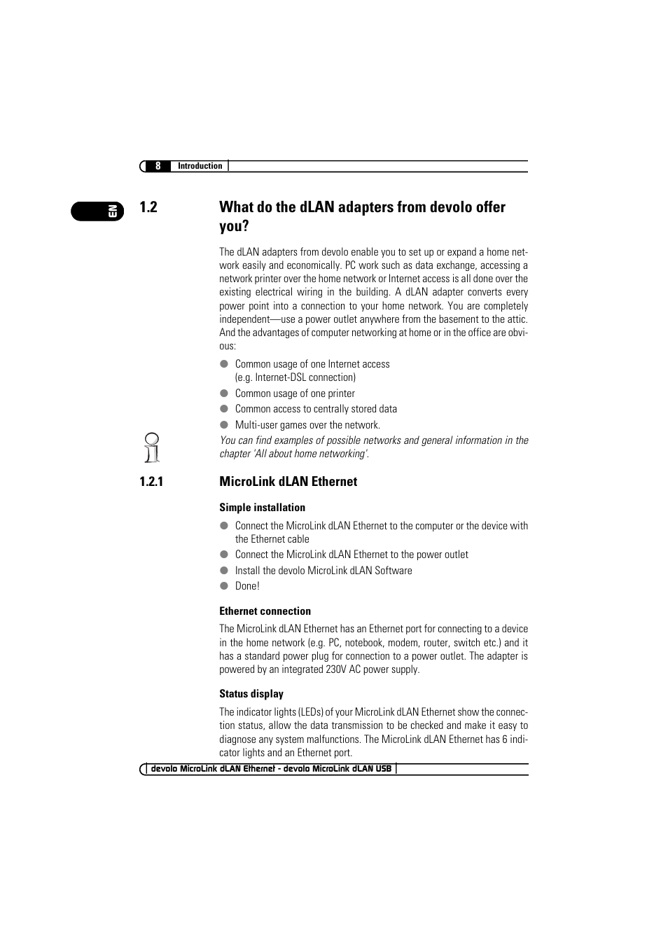 2 what do the dlan adapters from devolo offer you, 1 microlink dlan ethernet | Devolo MicroLink dLAN Ethernet User Manual | Page 8 / 33