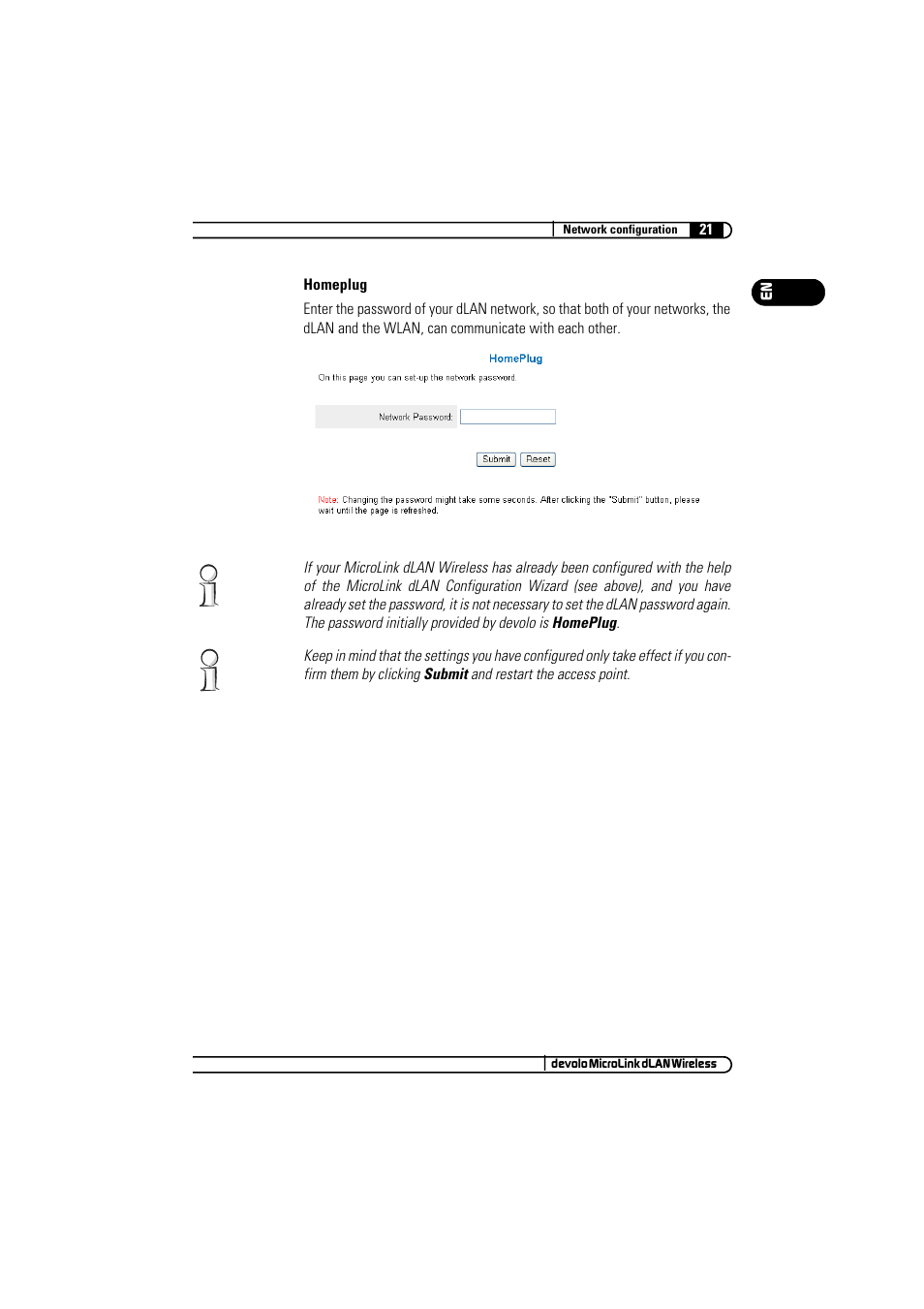 Devolo MicroLink dLAN Wireless User Manual | Page 21 / 38