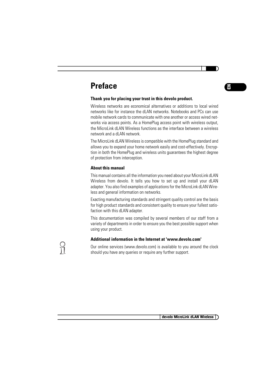 Preface | Devolo MicroLink dLAN Wireless User Manual | Page 3 / 38