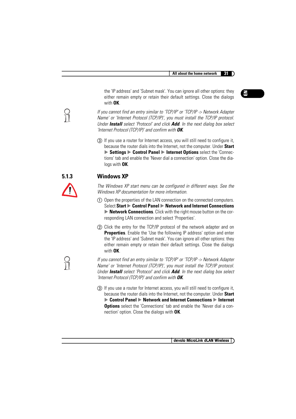 3 windows xp | Devolo MicroLink dLAN Wireless User Manual | Page 31 / 38