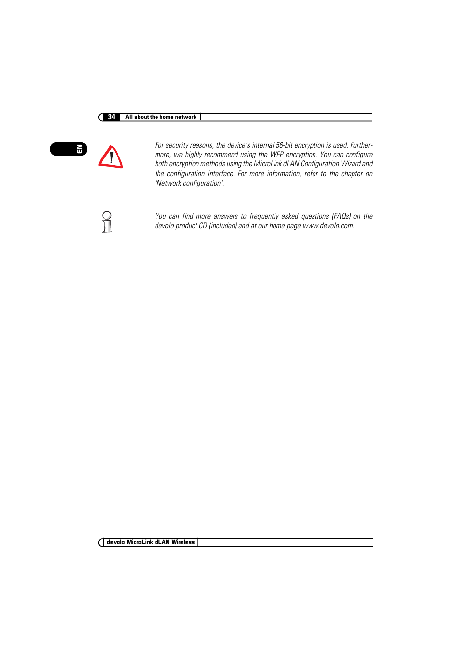 Devolo MicroLink dLAN Wireless User Manual | Page 34 / 38