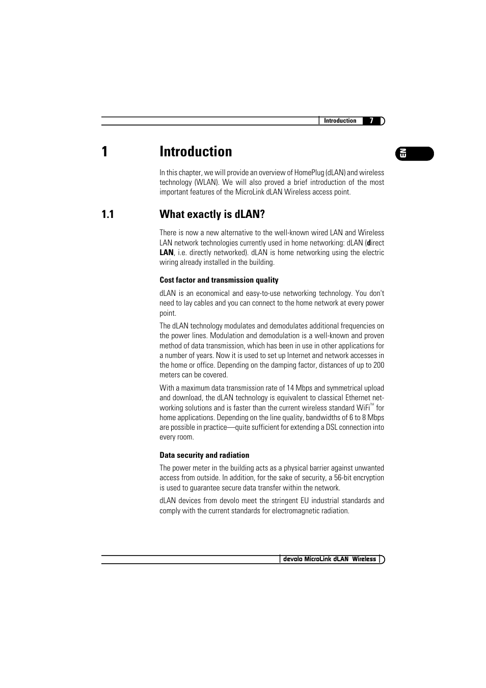 1 introduction, 1 what exactly is dlan, 1introduction | Devolo MicroLink dLAN Wireless User Manual | Page 7 / 38