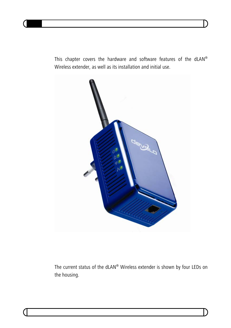 2 initial use, 1 displays and connections | Devolo dLAN Wireless extender User Manual | Page 13 / 57