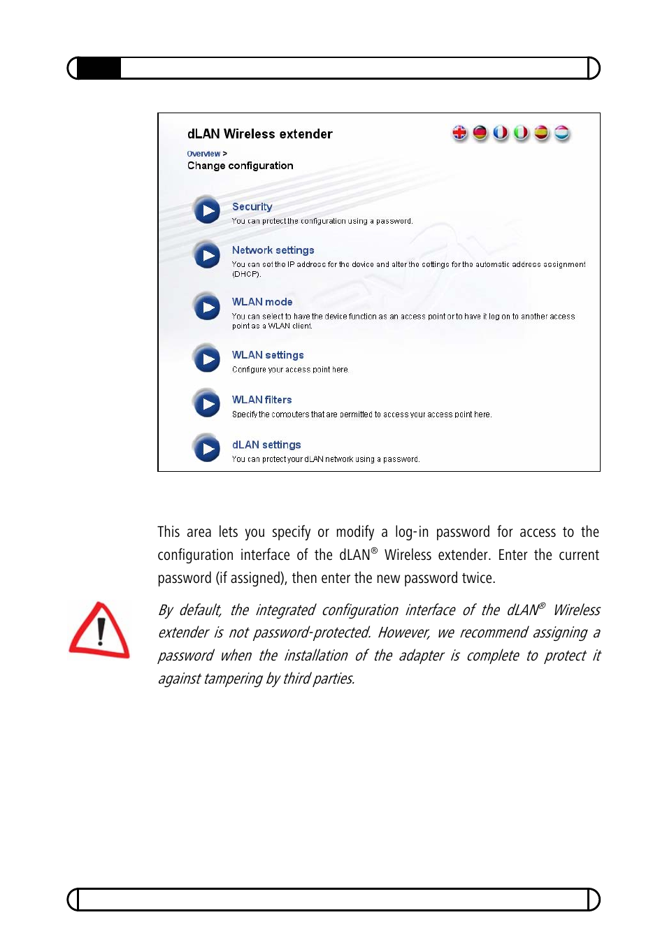 1 security | Devolo dLAN Wireless extender User Manual | Page 22 / 57