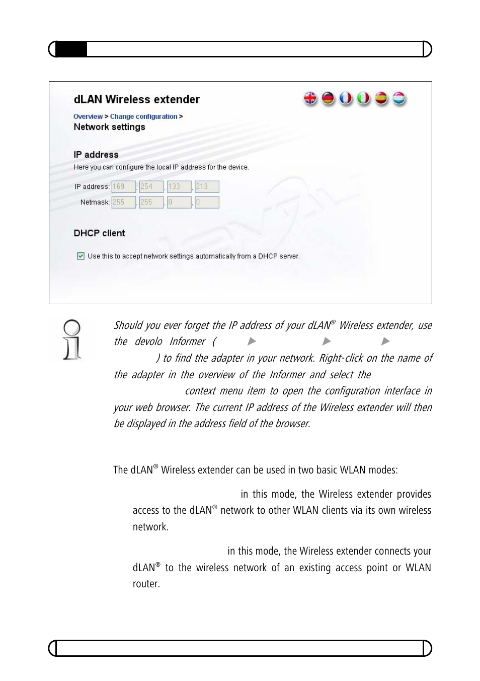 3 wlan mode | Devolo dLAN Wireless extender User Manual | Page 24 / 57