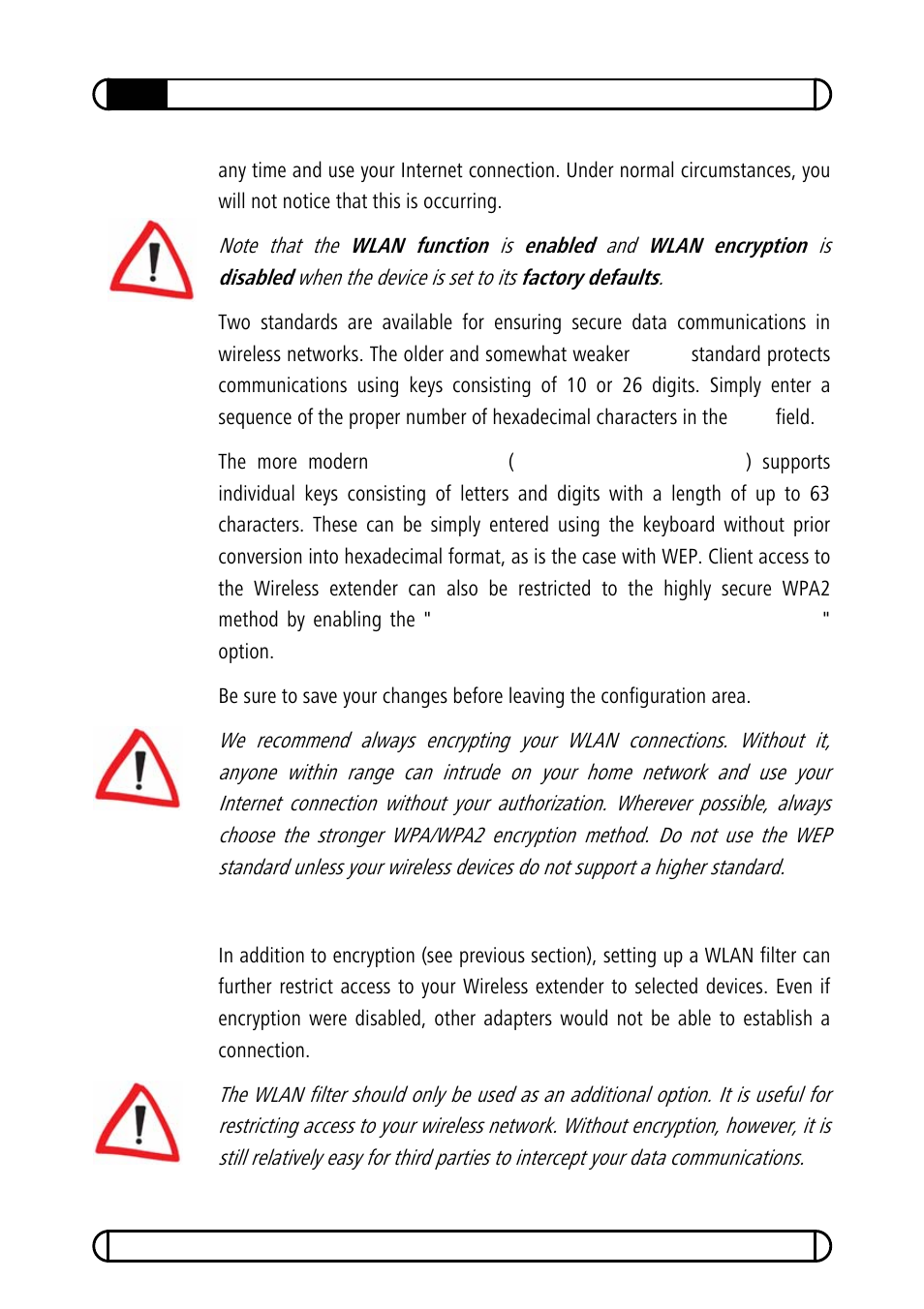 5 wlan filters | Devolo dLAN Wireless extender User Manual | Page 28 / 57