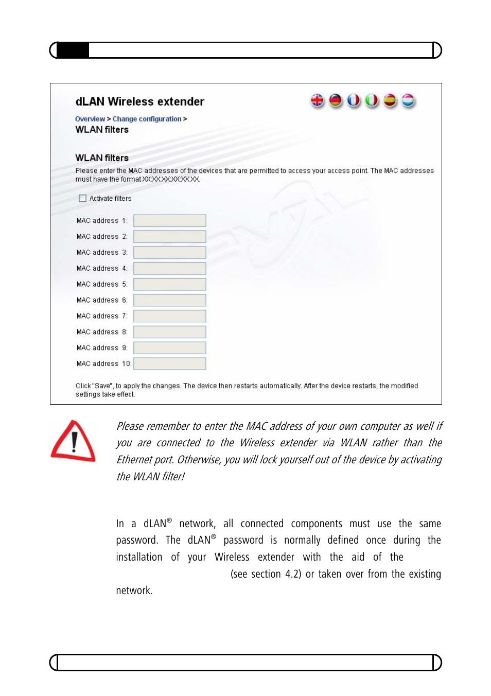 6 dlan settings | Devolo dLAN Wireless extender User Manual | Page 30 / 57