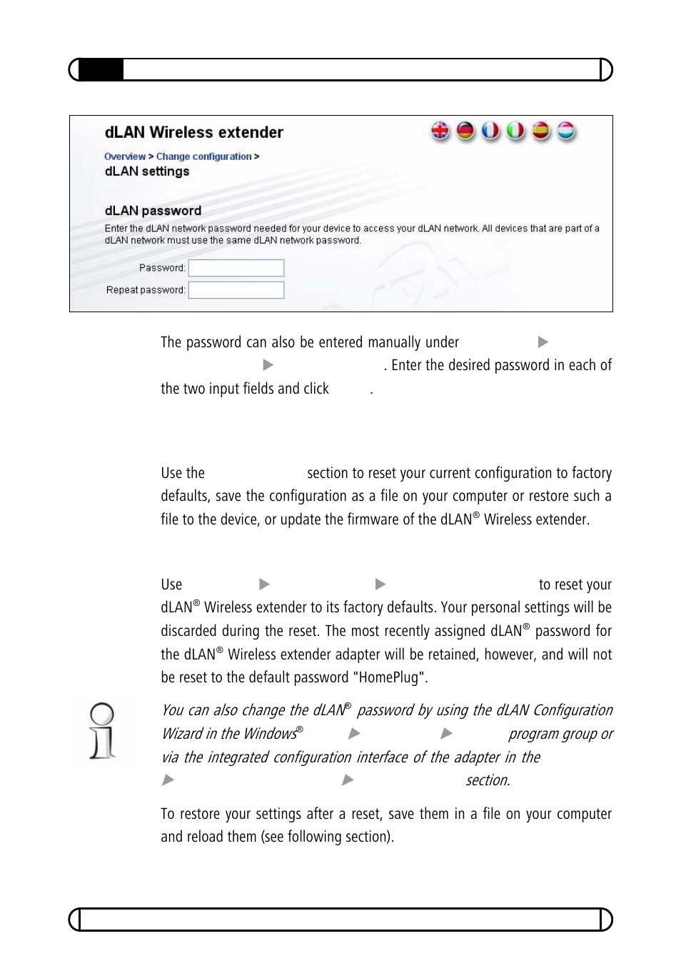 5 management, 1 reset configuration | Devolo dLAN Wireless extender User Manual | Page 31 / 57