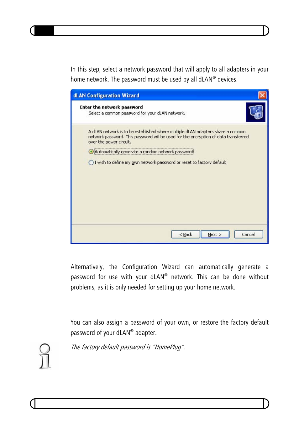 2 step 2: enter a network password | Devolo dLAN Wireless extender User Manual | Page 37 / 57