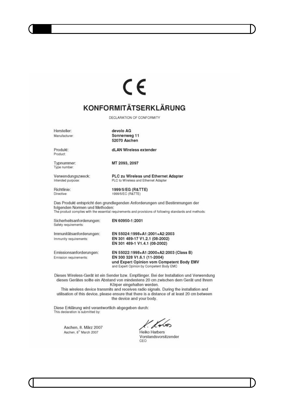 2 declarations of conformity | Devolo dLAN Wireless extender User Manual | Page 51 / 57