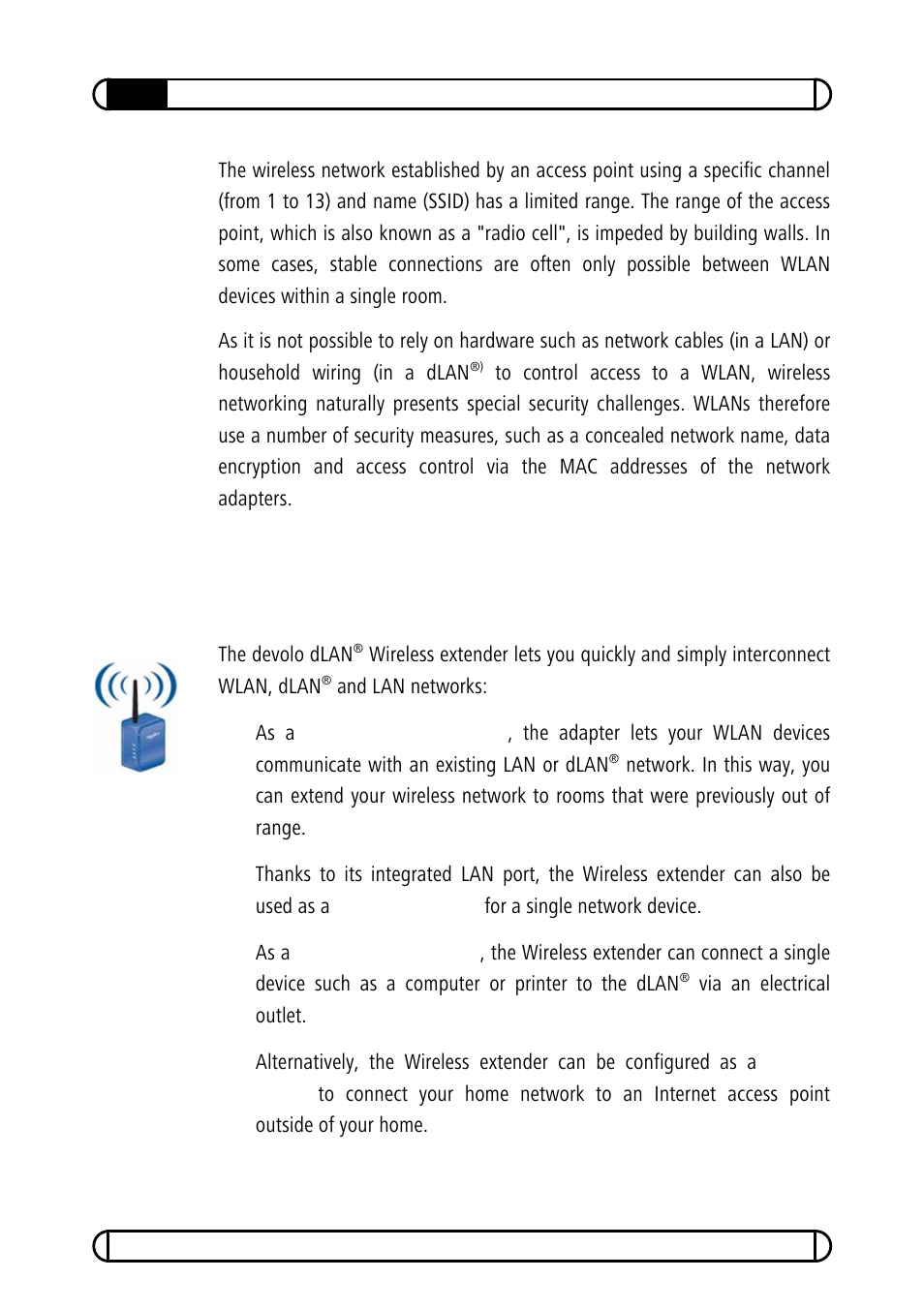 3 what the dlan, Wireless extender has to offer | Devolo dLAN Wireless extender User Manual | Page 9 / 57