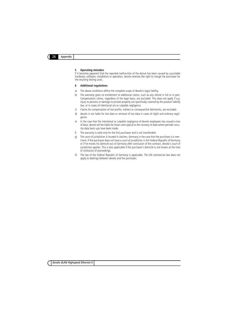 Devolo dLAN Highspeed Ethernet II User Manual | Page 26 / 27