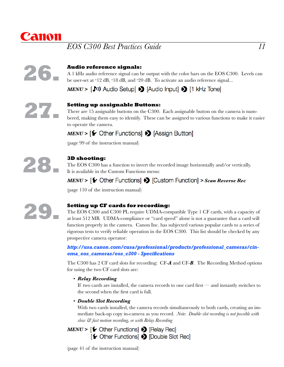 Canon EOS C300 User Manual | Page 12 / 14