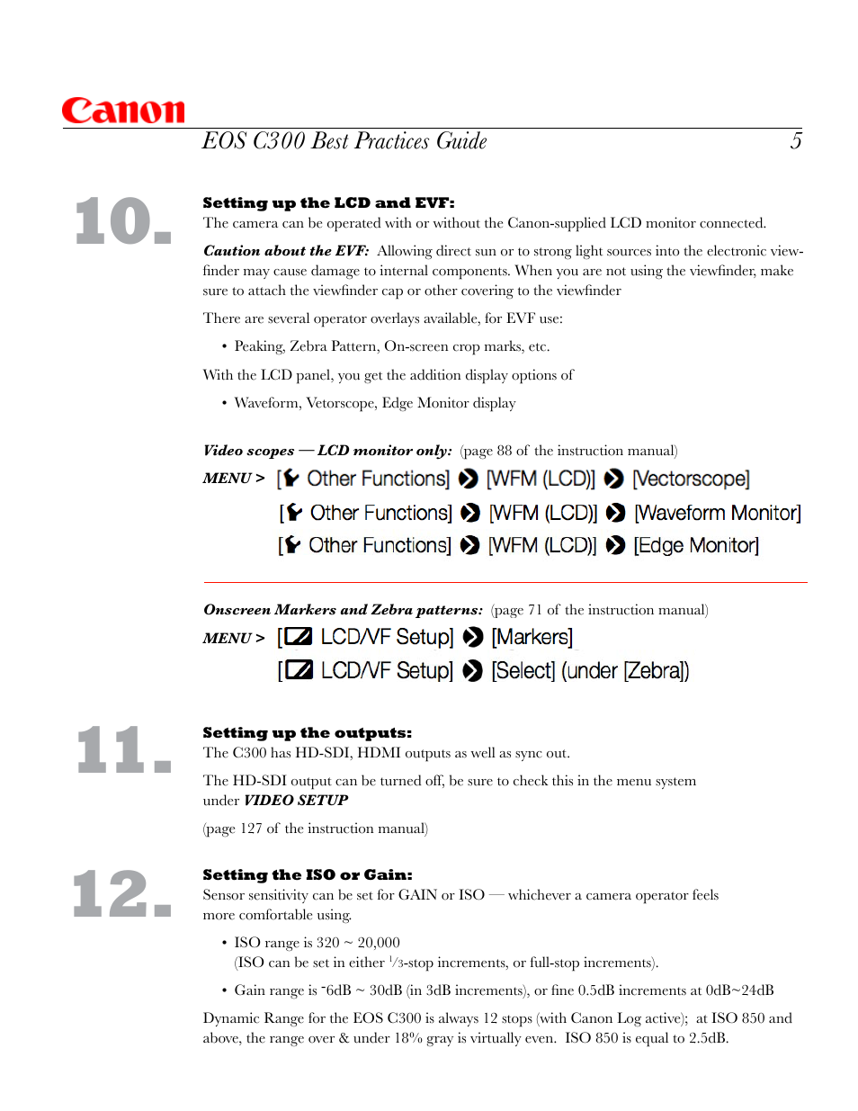 5eos c300 best practices guide | Canon EOS C300 User Manual | Page 6 / 14