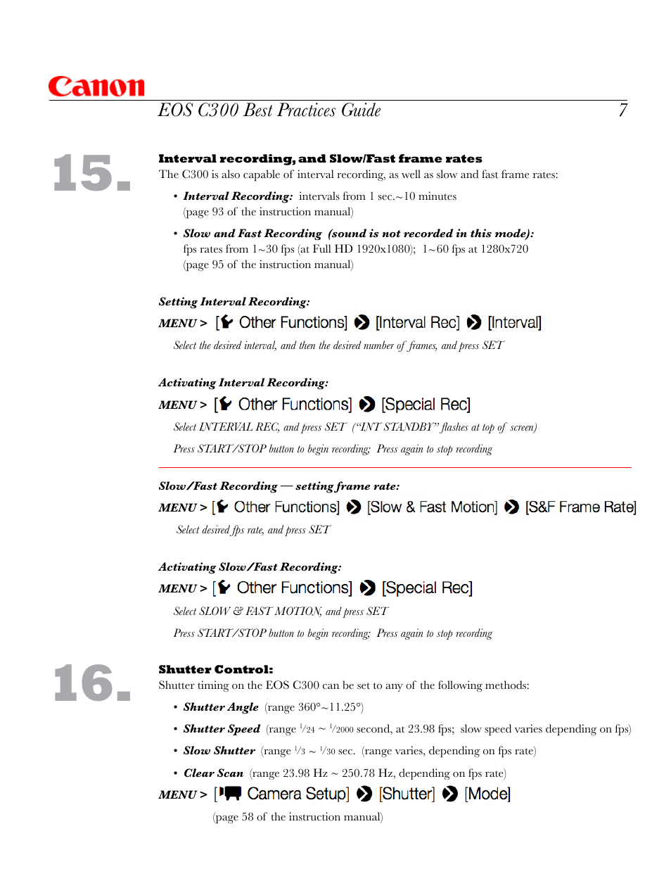 7eos c300 best practices guide | Canon EOS C300 User Manual | Page 8 / 14