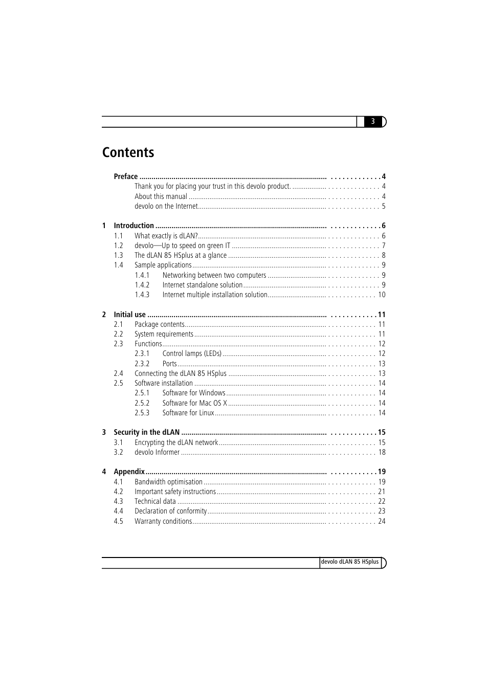 Devolo dLAN 85 HSplus User Manual | Page 3 / 26