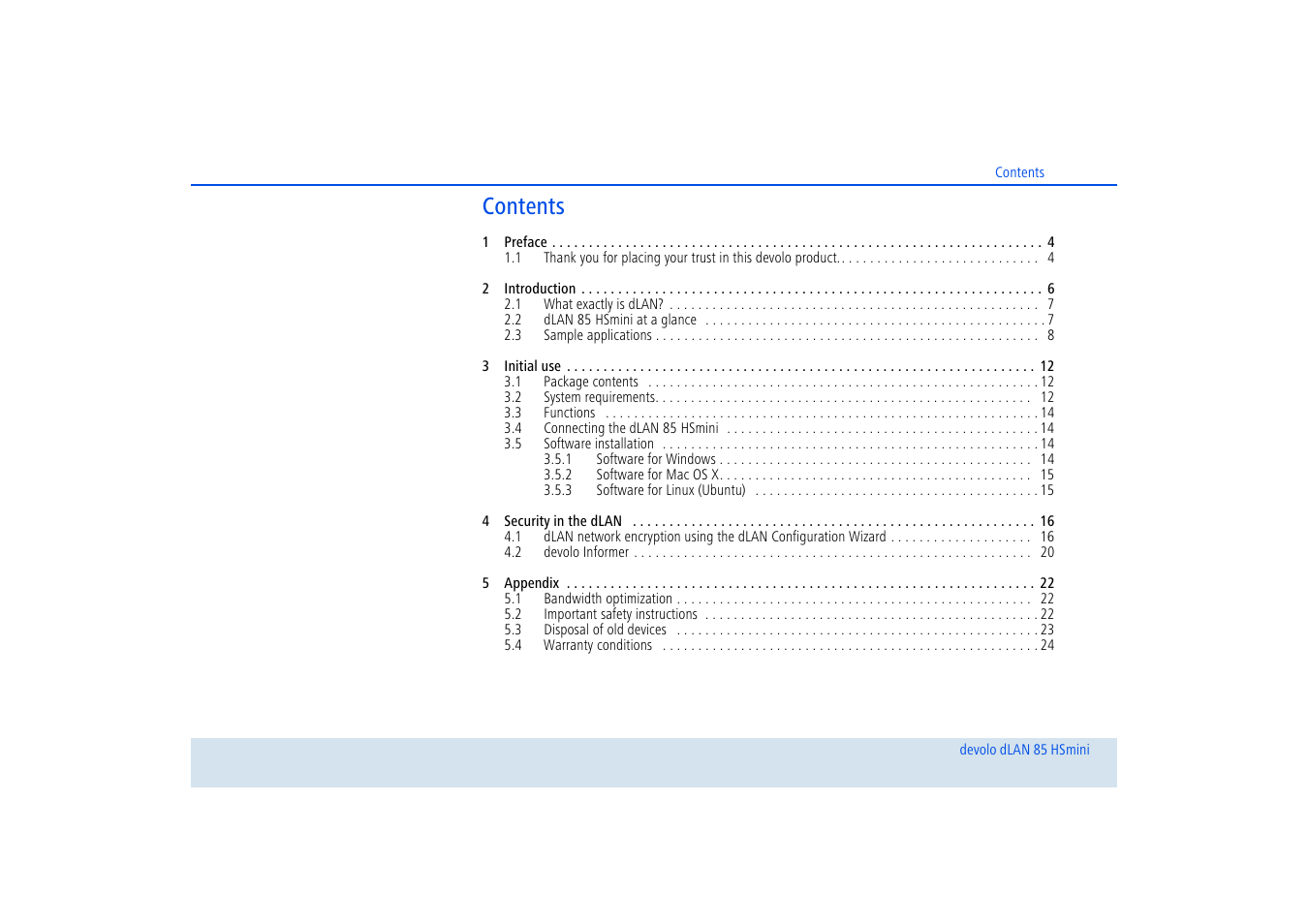 Devolo dLAN 85 HSmini User Manual | Page 3 / 28