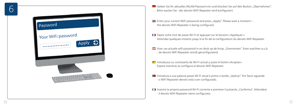 Password your wifi password apply | Devolo WiFi Repeater User Manual | Page 10 / 17