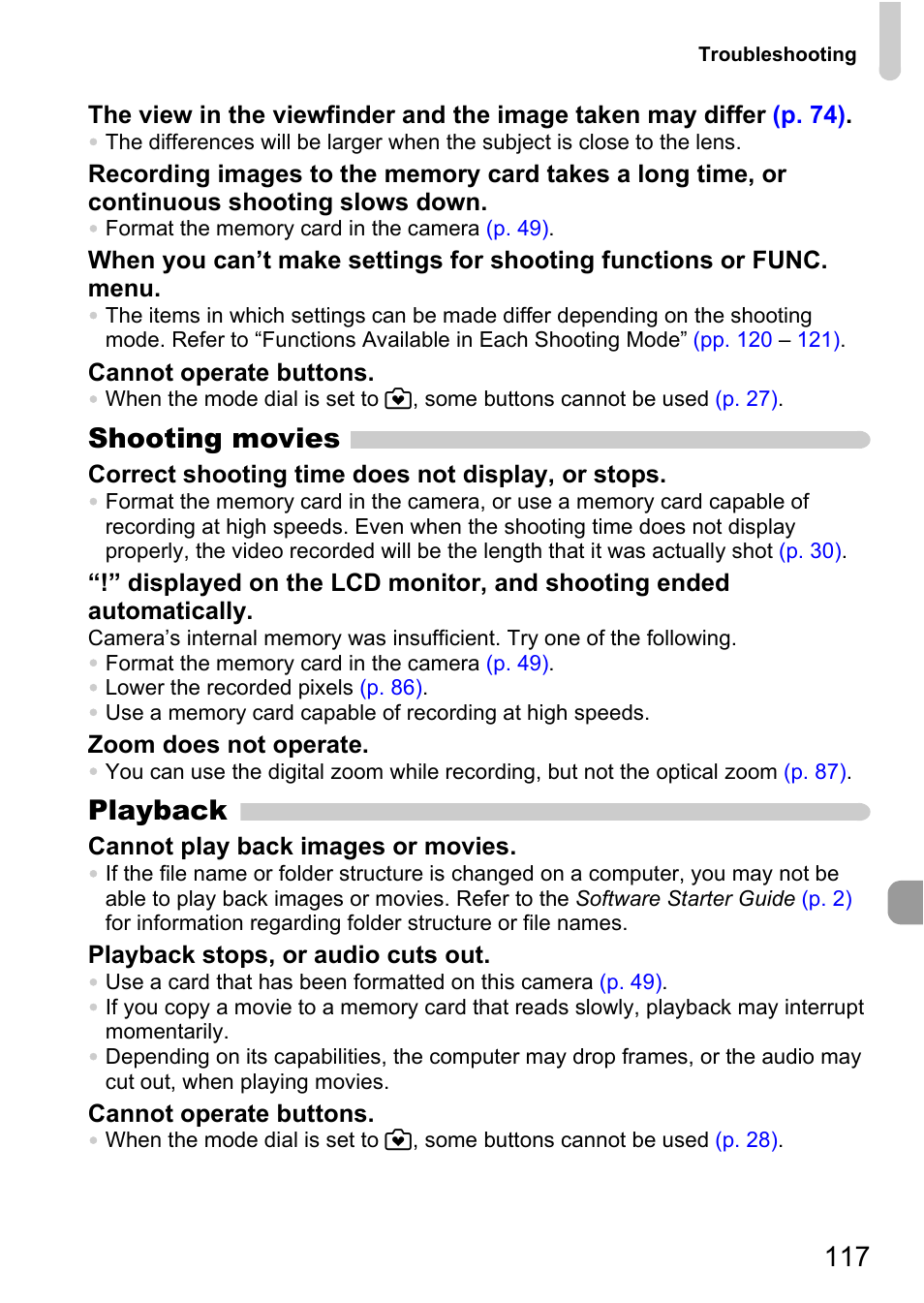 Shooting movies, Playback | Canon A1100 IS User Manual | Page 117 / 131