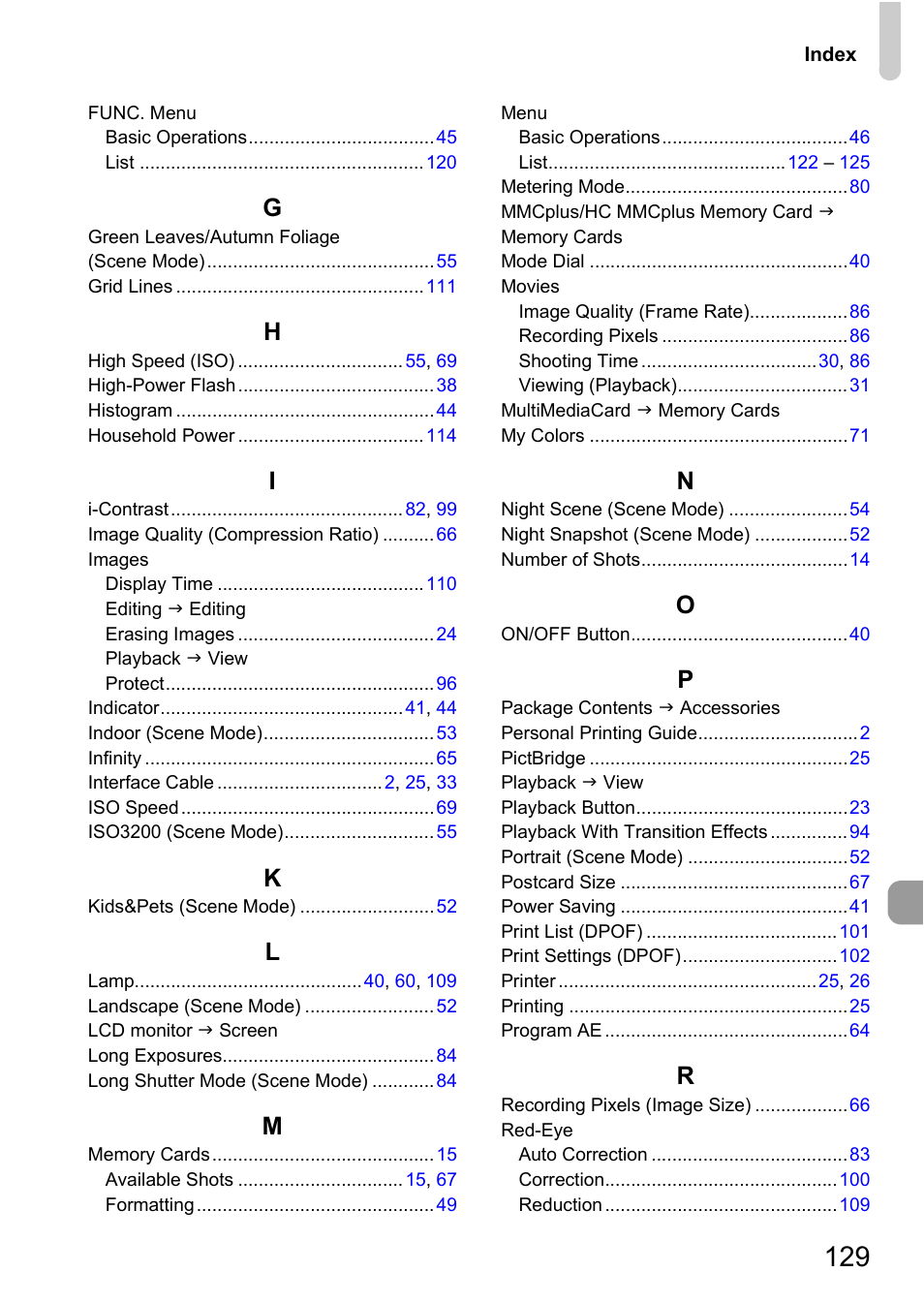 Canon A1100 IS User Manual | Page 129 / 131