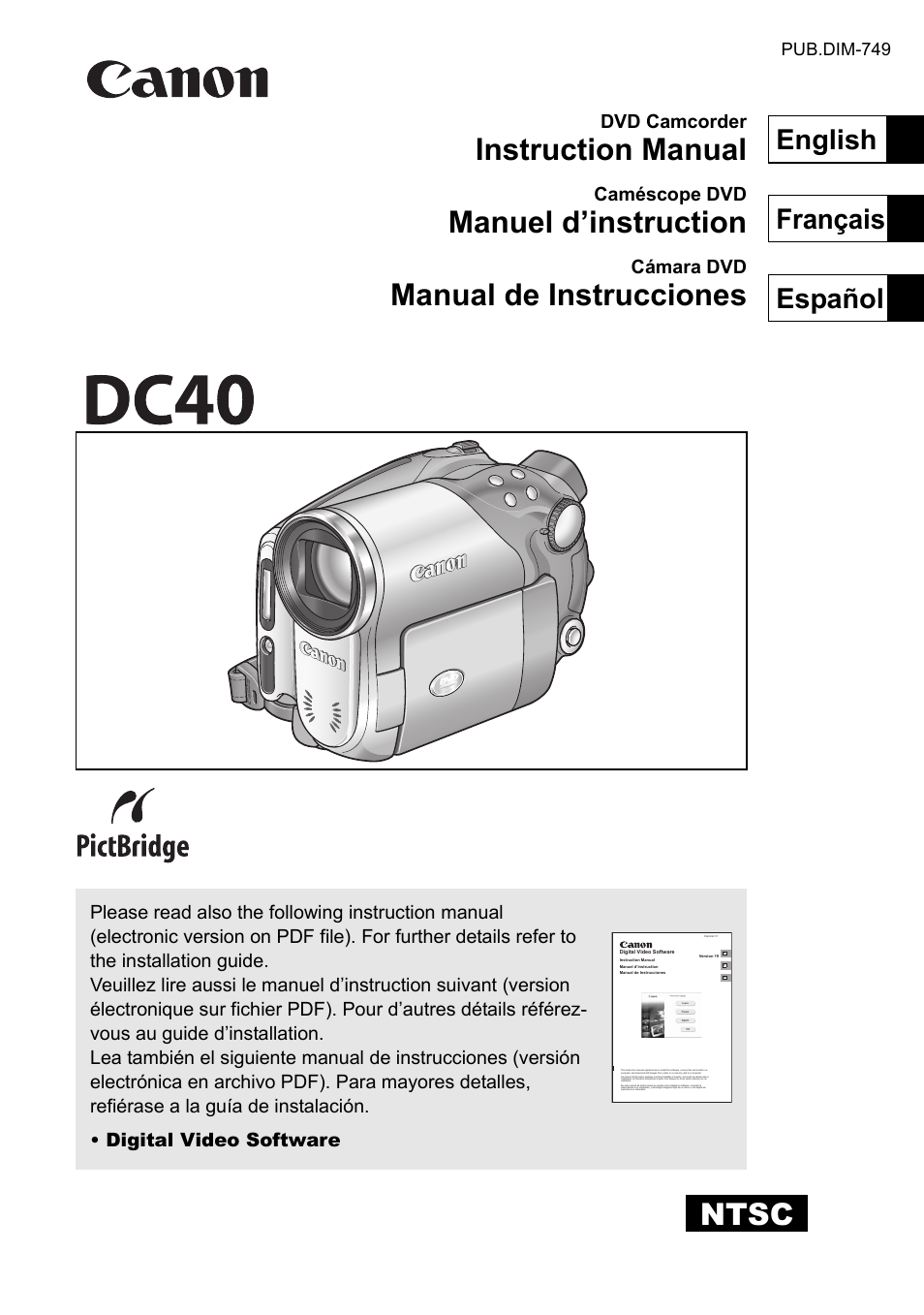 Canon DC40 User Manual | 144 pages