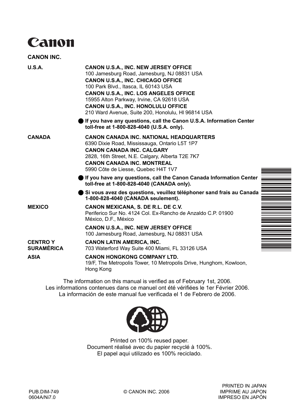 Canon DC40 User Manual | Page 144 / 144