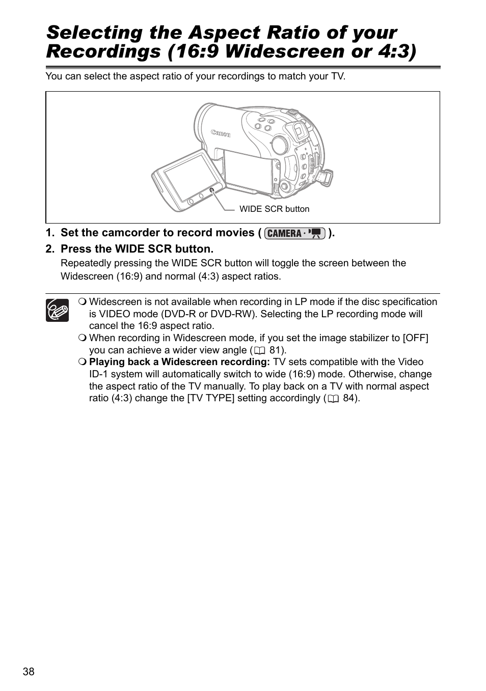 Canon DC40 User Manual | Page 38 / 144
