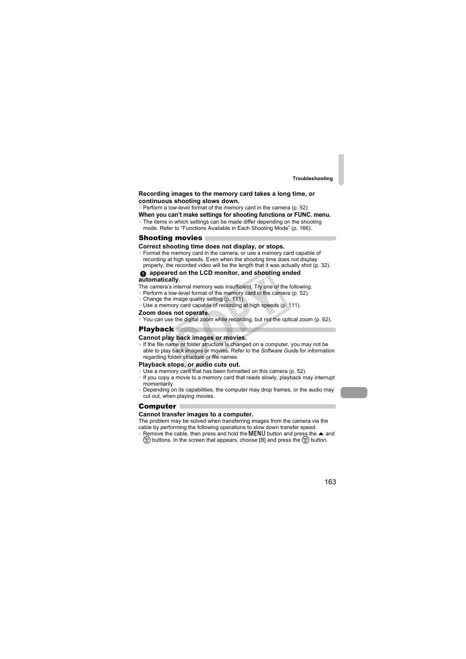 Co p y | Canon PowerShot Camera S90 User Manual | Page 163 / 179