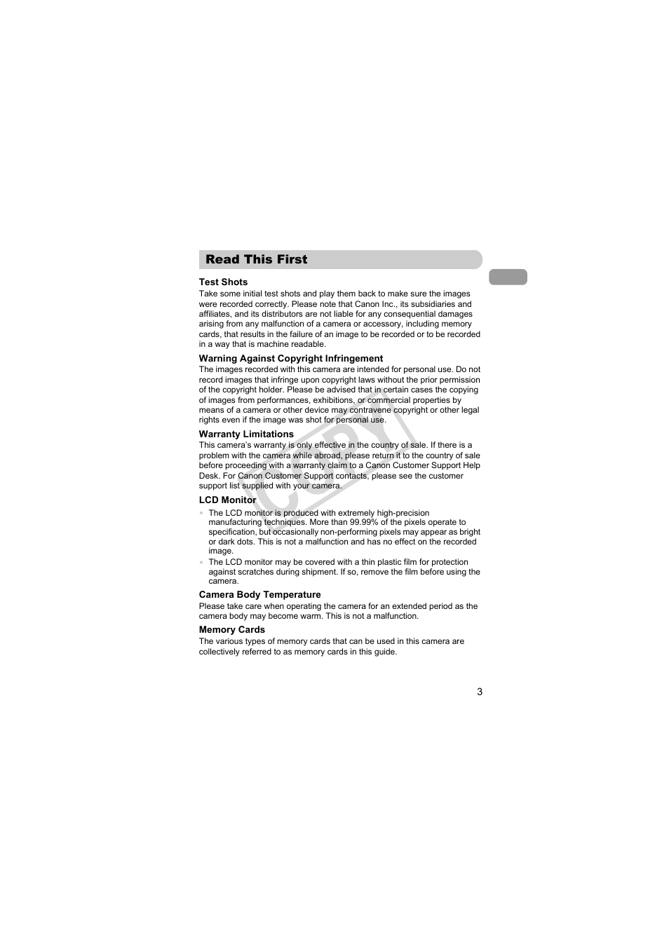 Co py | Canon PowerShot Camera S90 User Manual | Page 3 / 179