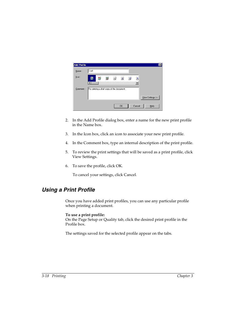 Using a print profile -18, Using a print profile 3 | Canon FAX-L290 User Manual | Page 38 / 66