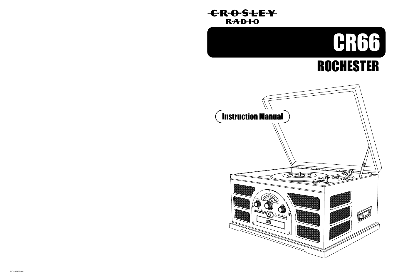 Crosley Radio Rochester CR66 User Manual | 8 pages