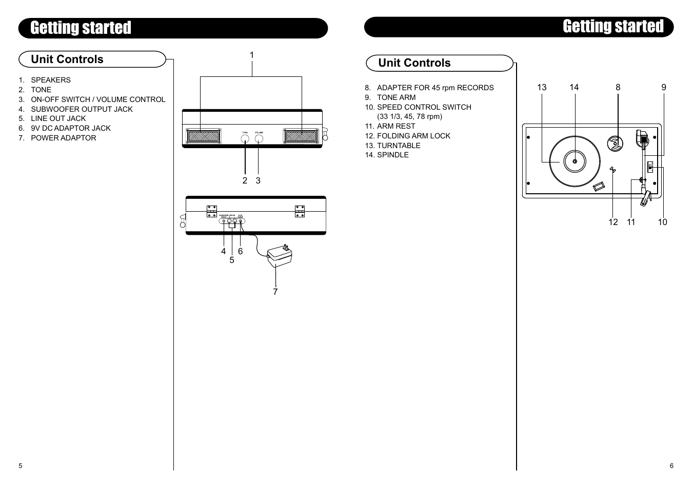 Getting started | Crosley Radio CR40 User Manual | Page 6 / 6