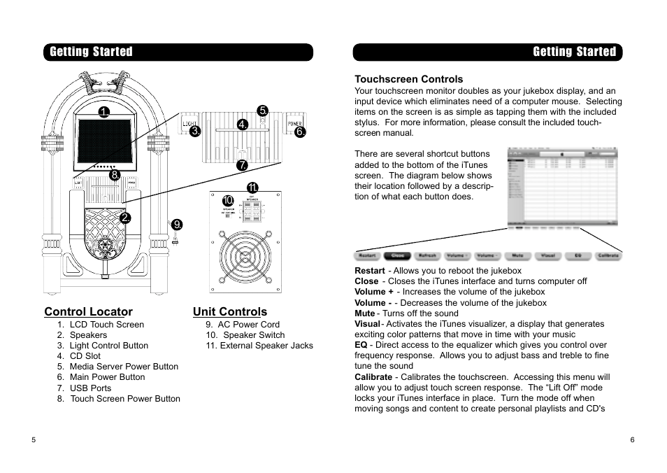 Getting started | Crosley Radio Digital Jukebox CR-12DI User Manual | Page 4 / 7