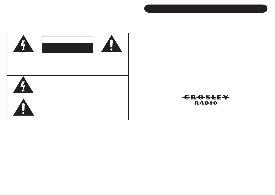 Warning, Caution, Warranty | Specification | Crosley Radio COMPANION CR31 User Manual | Page 3 / 5