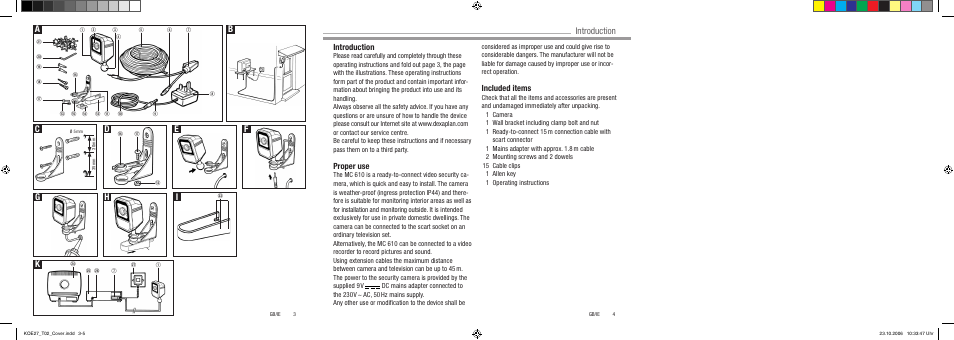 Kg h i, Bc e, Introduction | Proper use, Included items | Dexaplan MC 610 User Manual | Page 2 / 10