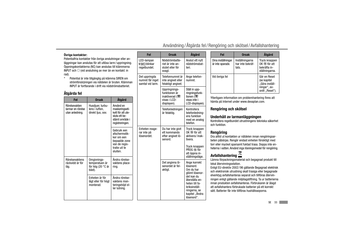 Dexaplan BA 611 User Manual | Page 34 / 35