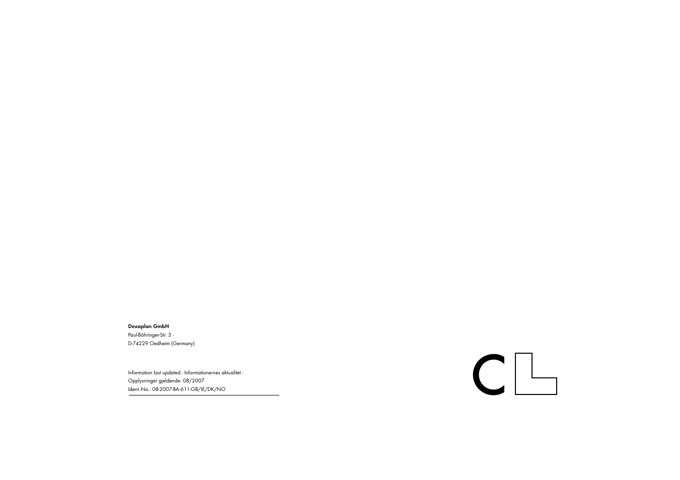 Dexaplan BA 611 User Manual | 35 pages
