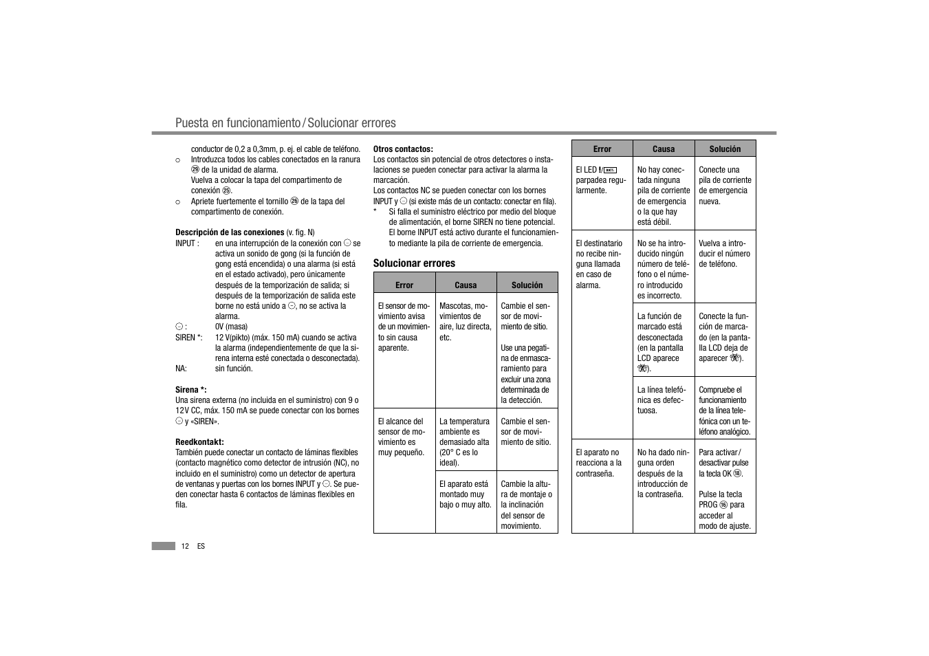 Puesta en funcionamiento / solucionar errores | Dexaplan BA 611 User Manual | Page 14 / 50