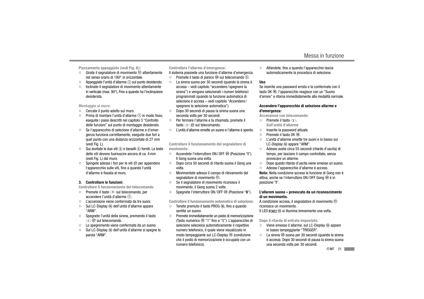 Messa in funzione | Dexaplan BA 611 User Manual | Page 23 / 50