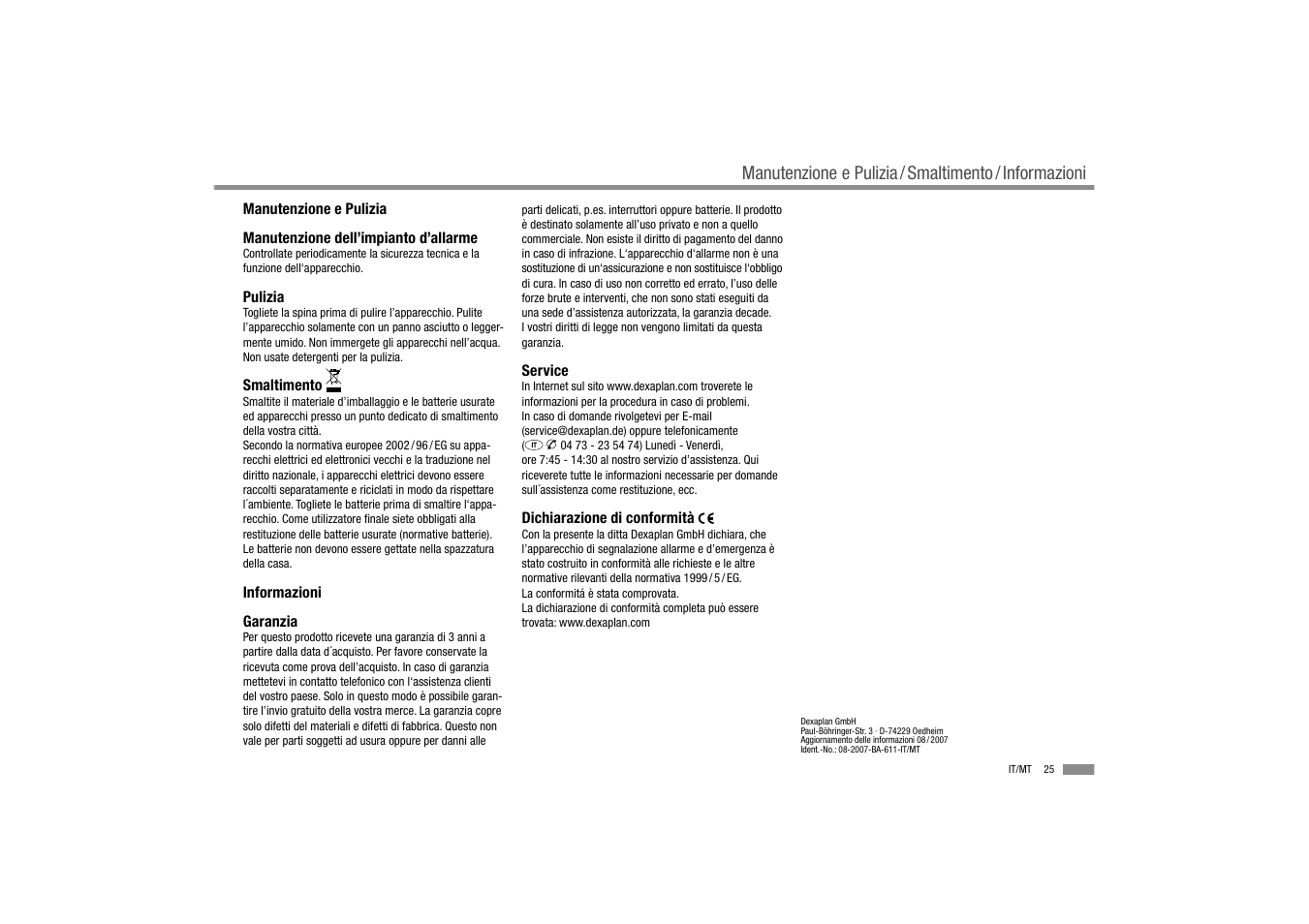 Dexaplan BA 611 User Manual | Page 27 / 50