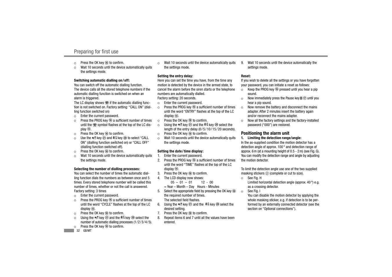 Preparing for first use | Dexaplan BA 611 User Manual | Page 34 / 50