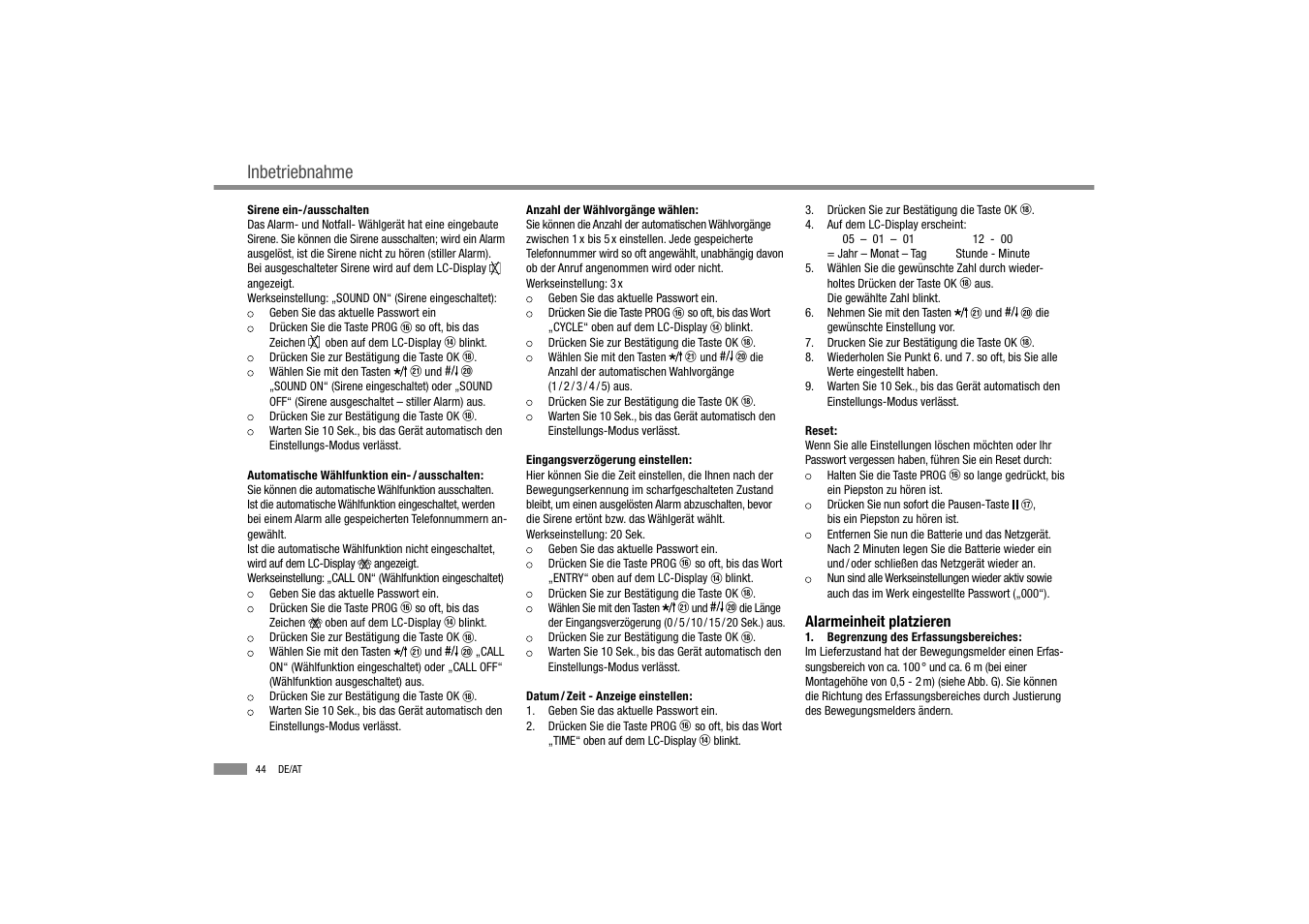 Inbetriebnahme | Dexaplan BA 611 User Manual | Page 46 / 50