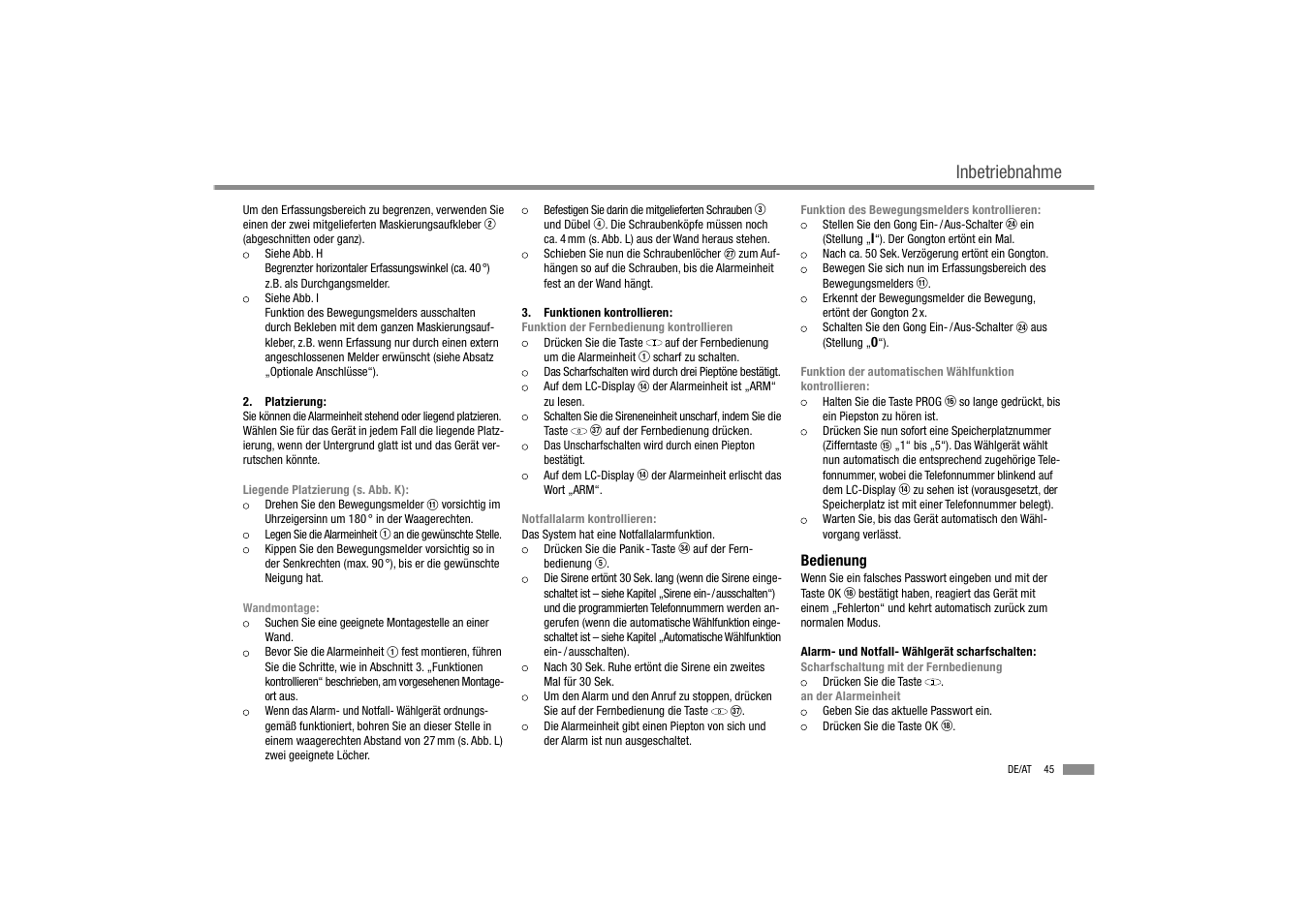 Inbetriebnahme | Dexaplan BA 611 User Manual | Page 47 / 50