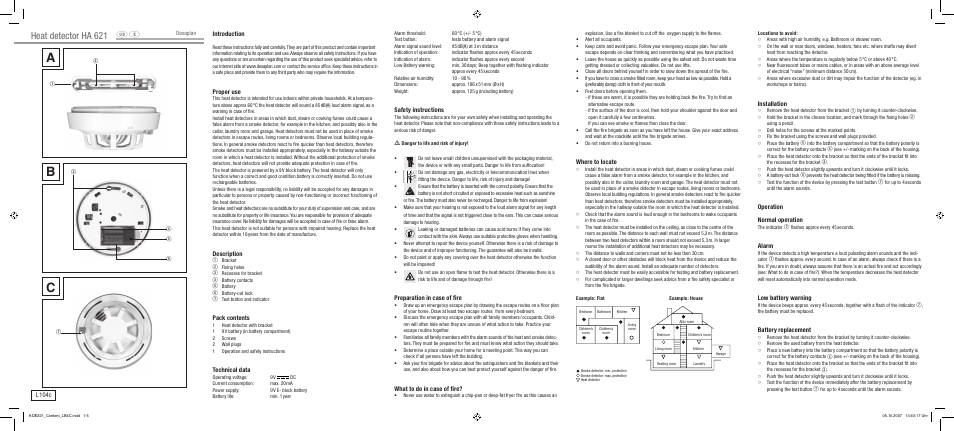 Dexaplan HA 621 User Manual | 4 pages